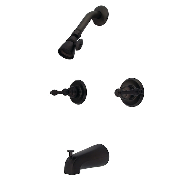 Tub and Shower Faucet, Oil Rubbed Bronze, Wall Mount