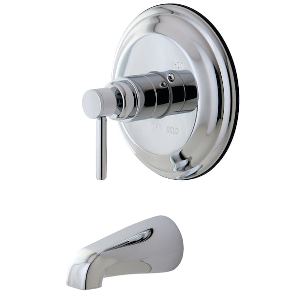 Tub and Shower Faucet, Standard, 2, Wall Mount, Polished Chrome