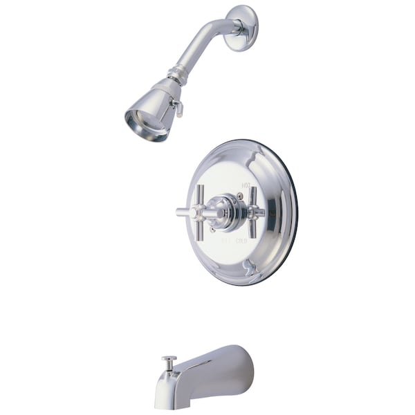 Tub and Shower Faucet Polished Chrome, Wall Mount