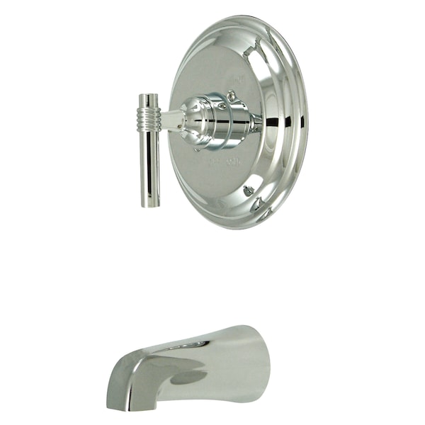 Tub and Shower Faucet, Standard, 2, Wall Mount, Polished Chrome