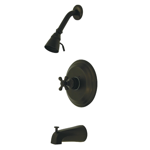 Tub and Shower Faucet, Standard, 3, Wall Mount, Oil Rubbed Bronze