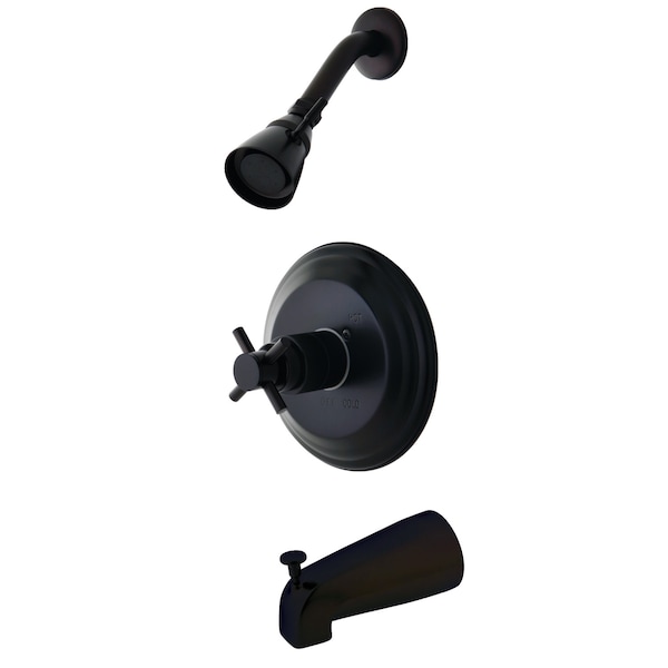 Tub and Shower Faucet, Standard, 3, Wall Mount, Oil Rubbed Bronze