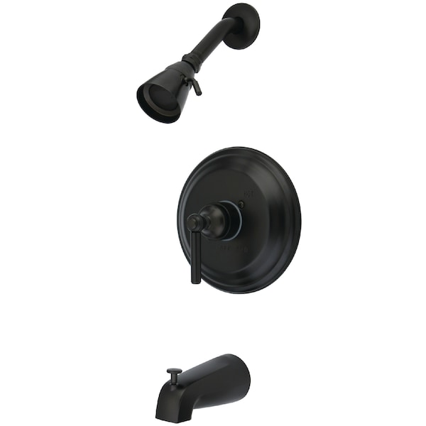 Tub and Shower Faucet, Standard, 3, Wall Mount, Oil Rubbed Bronze