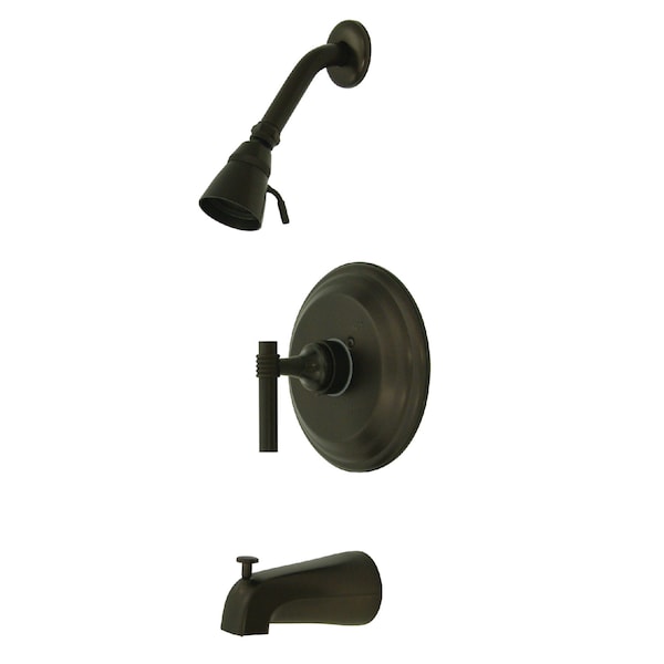 Tub and Shower Faucet, Standard, 3, Wall Mount, Oil Rubbed Bronze