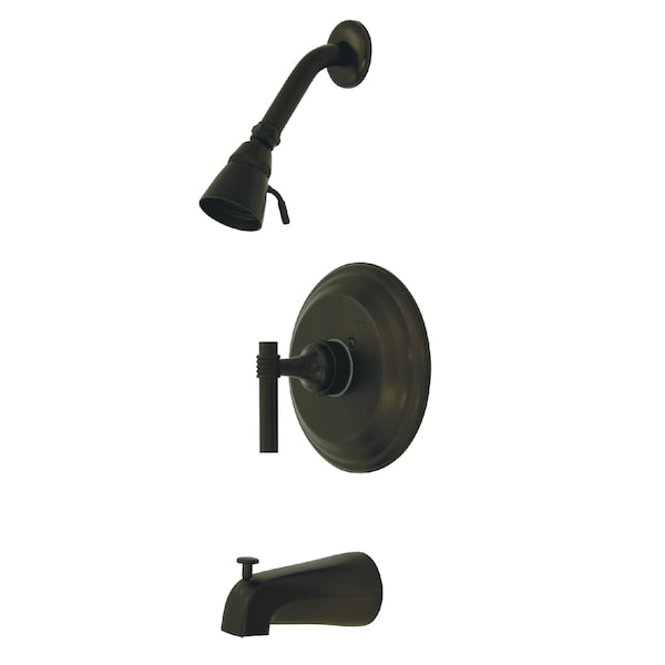 Tub and Shower Faucet, Standard, 3, Wall Mount, Oil Rubbed Bronze