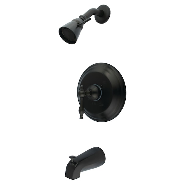 Tub and Shower Faucet, Standard, 3, Wall Mount, Oil Rubbed Bronze