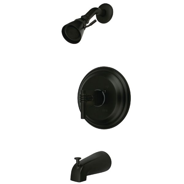 Tub and Shower Faucet, Standard, 3, Wall Mount, Oil Rubbed Bronze