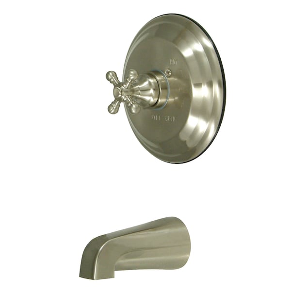 Tub and Shower Faucet, Standard, 2, Wall Mount, Brushed Nickel