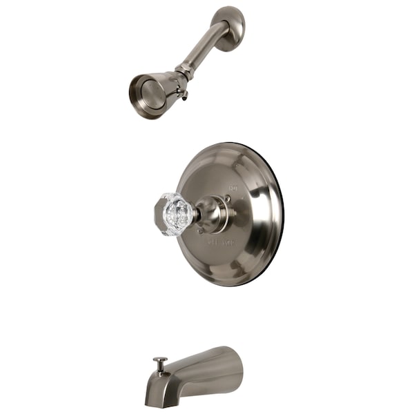 Tub and Shower Faucet, Standard, 5-1/8", 3, Wall Mount, Brushed Nickel