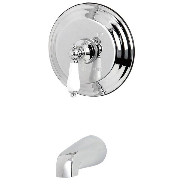 Tub and Shower Faucet, Standard, 2, Wall Mount, Polished Chrome