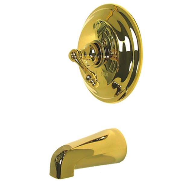 Tub and Shower Faucet, Standard, 2, Wall Mount, Polished Brass