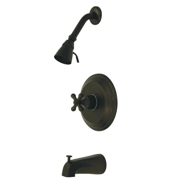 Tub and Shower Faucet, Standard, 3, Wall Mount, Oil Rubbed Bronze