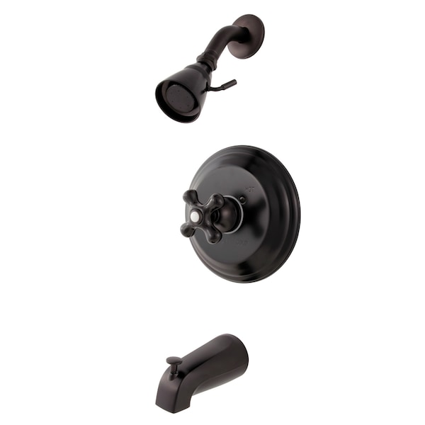 Tub and Shower Faucet, Standard, 3, Wall Mount, Oil Rubbed Bronze