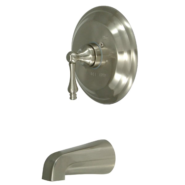 Tub and Shower Faucet, Standard, 2, Wall Mount, Brushed Nickel