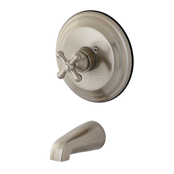 Tub and Shower Faucet, 2, Wall Mount, Brushed Nickel