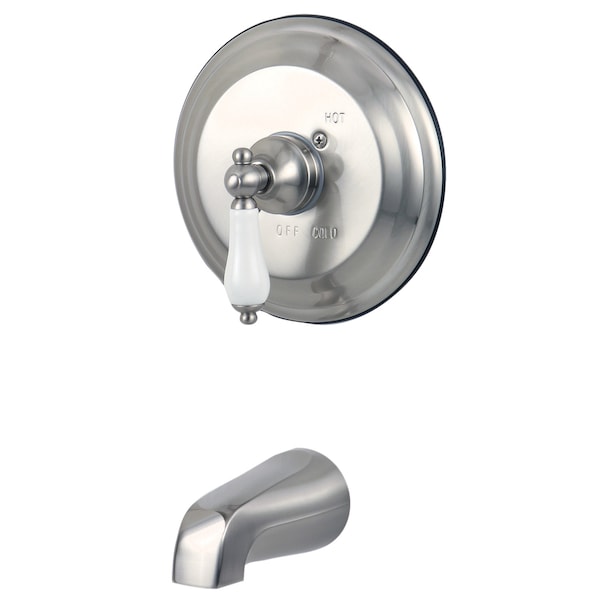 Tub and Shower Faucet, Standard, 2, Wall Mount, Brushed Nickel