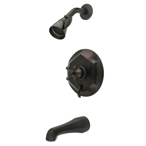 Tub and Shower Faucet, Standard, 3, Wall Mount, Oil Rubbed Bronze