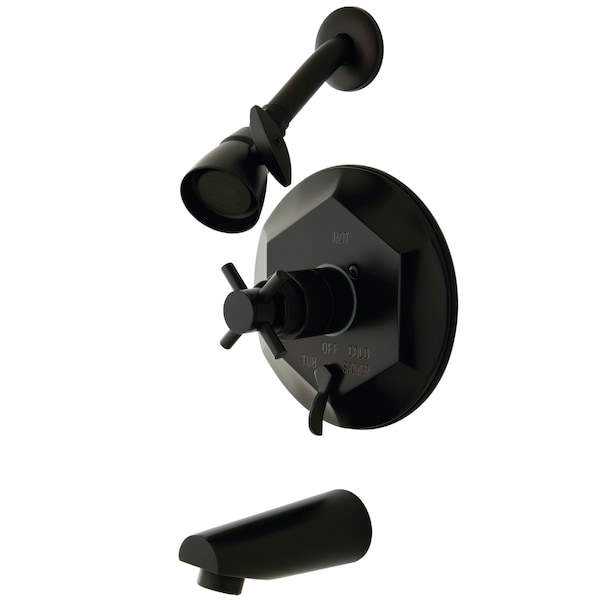 Tub and Shower Faucet, Standard, 3, Wall Mount, Oil Rubbed Bronze