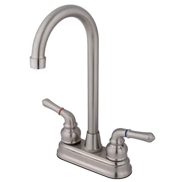 KB498 4" Centerset Bar Faucet, Manual, 4" Mount, 2 Hole