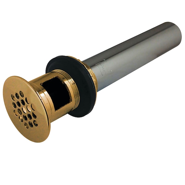 Brass, Bathroom Sink Drain, Grid Drain with Overflow