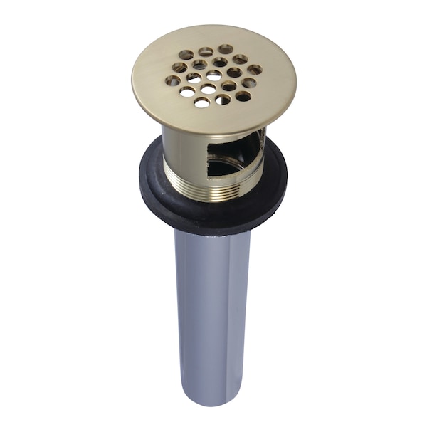 Brass, Bathroom Sink Drain, Grid Drain with Overflow