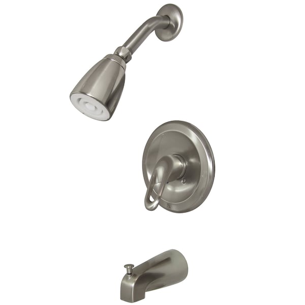 Tub and Shower Faucet, Brushed Nickel, Wall Mount