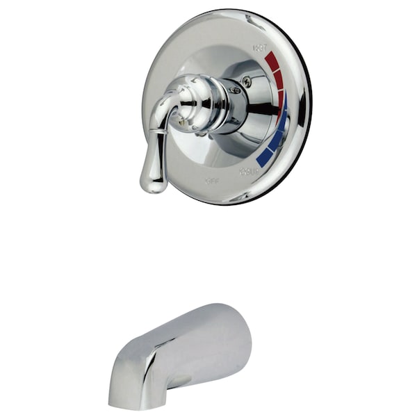 Tub and Shower Faucet, Standard, 2, Wall Mount, Polished Chrome