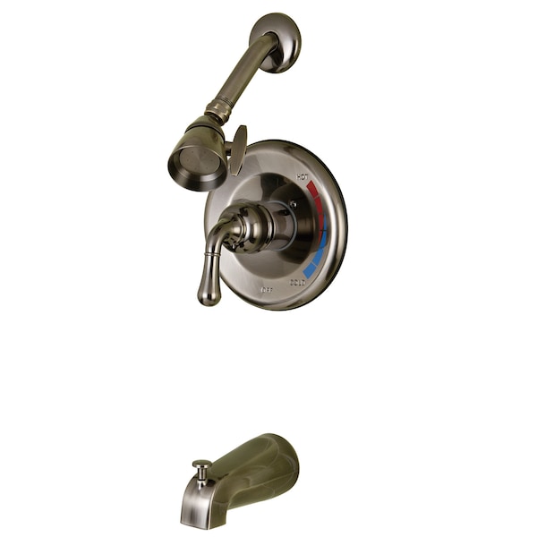 Tub and Shower Faucet, Black Stainless, Wall Mount