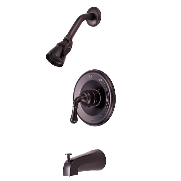 Tub and Shower Faucet, Oil Rubbed Bronze, Wall Mount