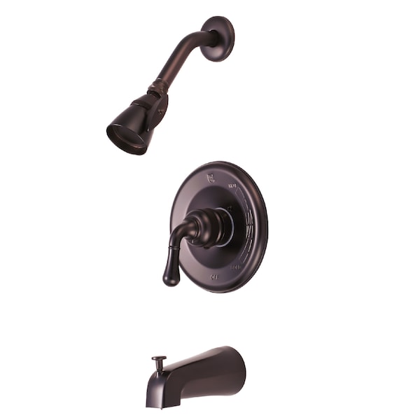 Tub and Shower Faucet, Oil Rubbed Bronze, Wall Mount