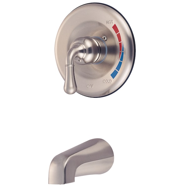 Tub and Shower Faucet, Standard, 2, Wall Mount, Brushed Nickel