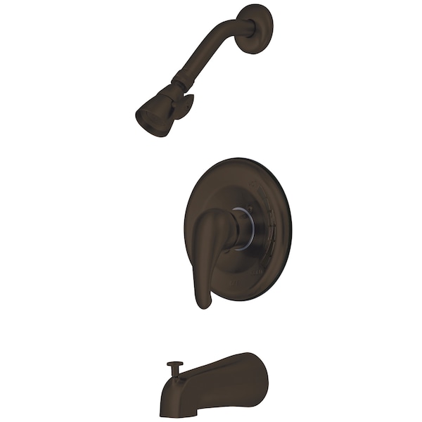 Tub and Shower Faucet, Oil Rubbed Bronze, Wall Mount