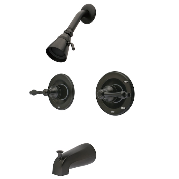 Tub and Shower Faucet, Oil Rubbed Bronze, Wall Mount