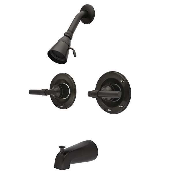 Tub and Shower Faucet, Oil Rubbed Bronze, Wall Mount