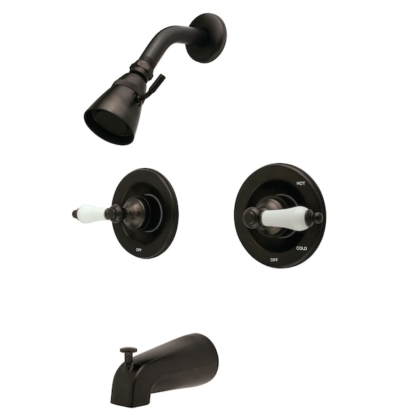 Tub and Shower Faucet, Oil Rubbed Bronze, Wall Mount