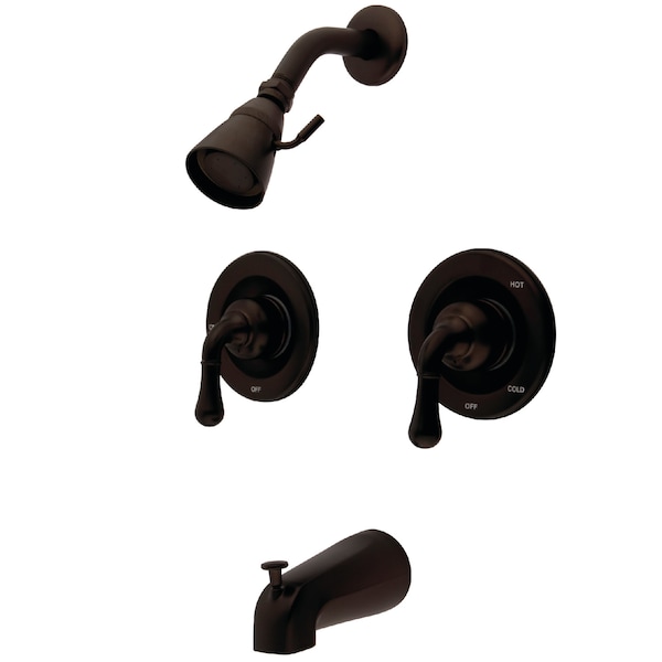 Tub and Shower Faucet, Oil Rubbed Bronze, Wall Mount