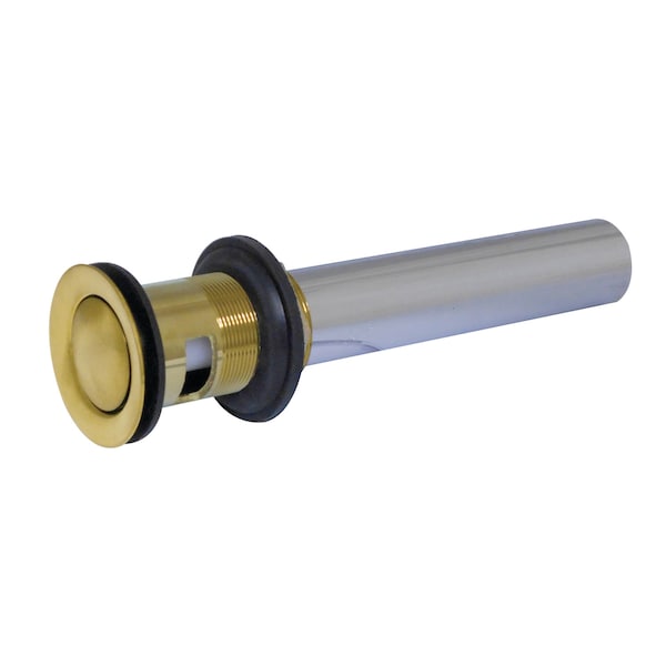 Brass, Bathroom Sink Drain, Push Pop-Up Drain with Overflow