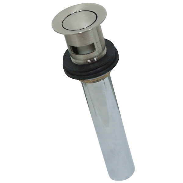 Brass, Bathroom Sink Drain, Push Pop-Up Drain with Overflow