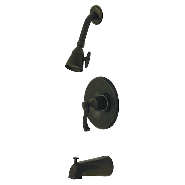 Tub and Shower Faucet, Oil Rubbed Bronze, Wall Mount