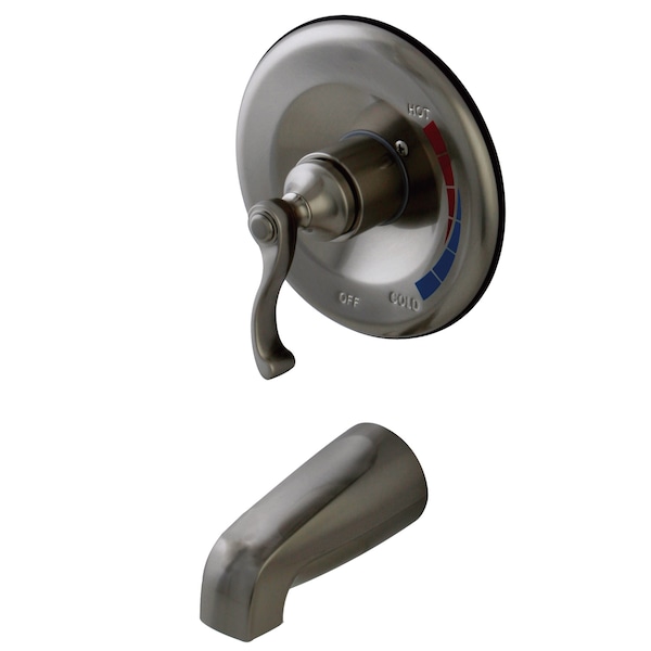 Tub and Shower Faucet, Standard, 2, Wall Mount, Brushed Nickel