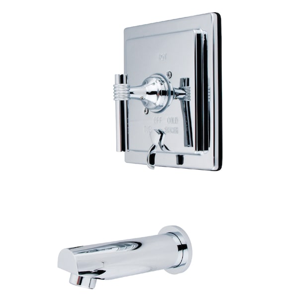 Tub and Shower Faucet, Standard, 2, Wall Mount, Polished Chrome