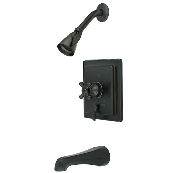 Tub and Shower Faucet, Standard, 3, Wall Mount, Oil Rubbed Bronze
