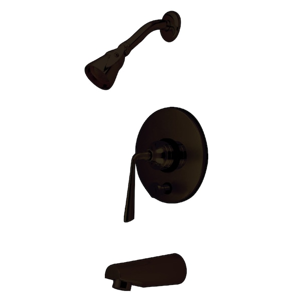 Tub and Shower Faucet, Standard, 3, Wall Mount, Oil Rubbed Bronze