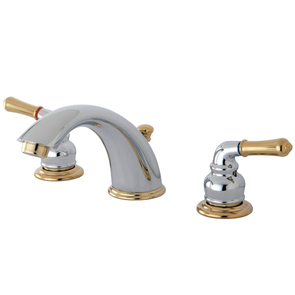Dual Handle KB964 8" Widespread Lavatory Faucet with, 8" to 16" Mount, Polished chrome 3 Hole