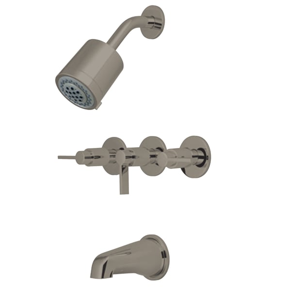 Tub and Shower Faucet, Brushed Nickel, Wall Mount