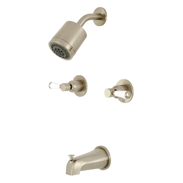 Tub and Shower Faucet, Brushed Nickel, Wall Mount