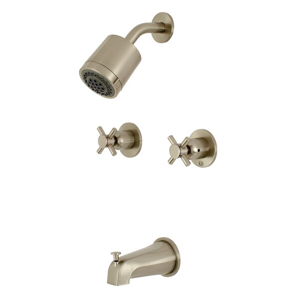 Tub and Shower Faucet, Brushed Nickel, Wall Mount