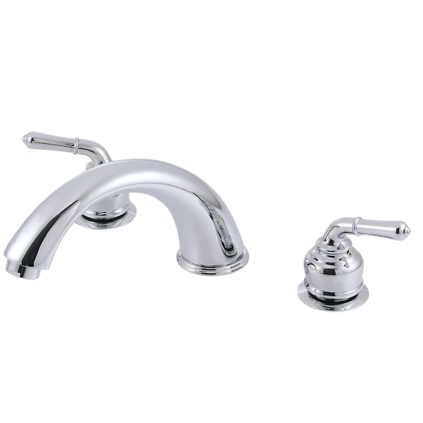 Roman Tub Faucet, Standard, 8" to 24", 3, Deck Mount, Polished Chrome
