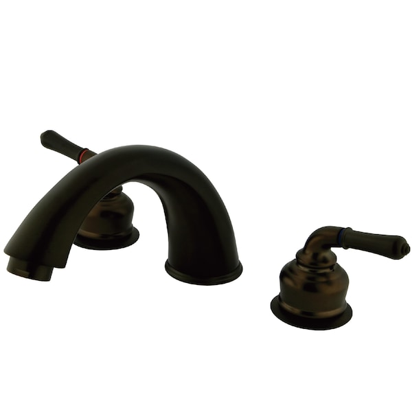 Roman Tub Faucet, Standard, 8" to 24", 3, Deck Mount, Oil Rubbed Bronze
