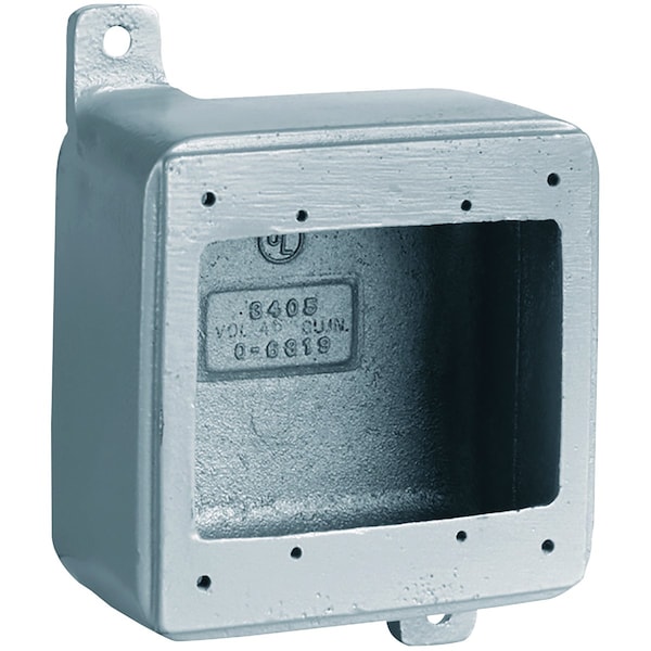 Electrical Box Cover, 2 Gangs, Rectangular, Aluminum